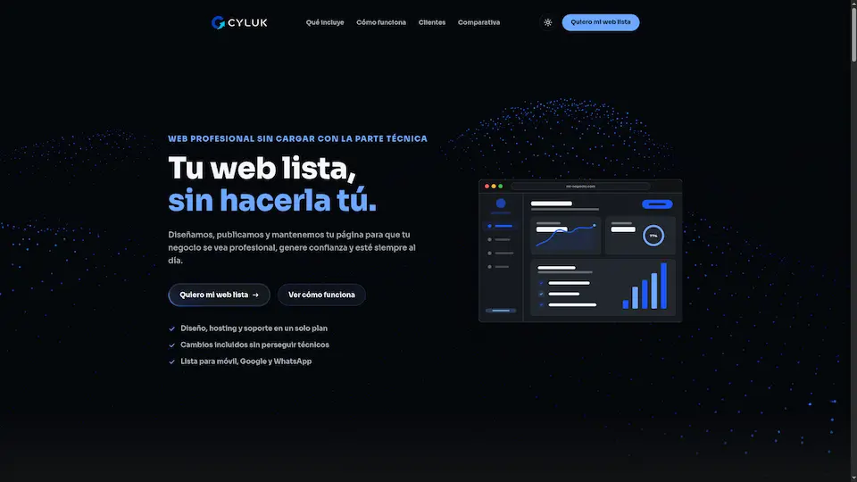 Diseño web con composición editorial moderna